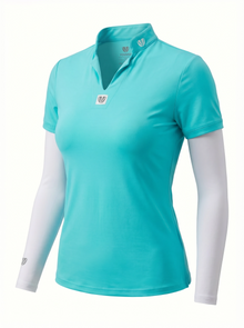 Womens Collection - HARPER RANGE - YOUVEE Elite Performance Style Cut Golf Polo - Coastal Aqua