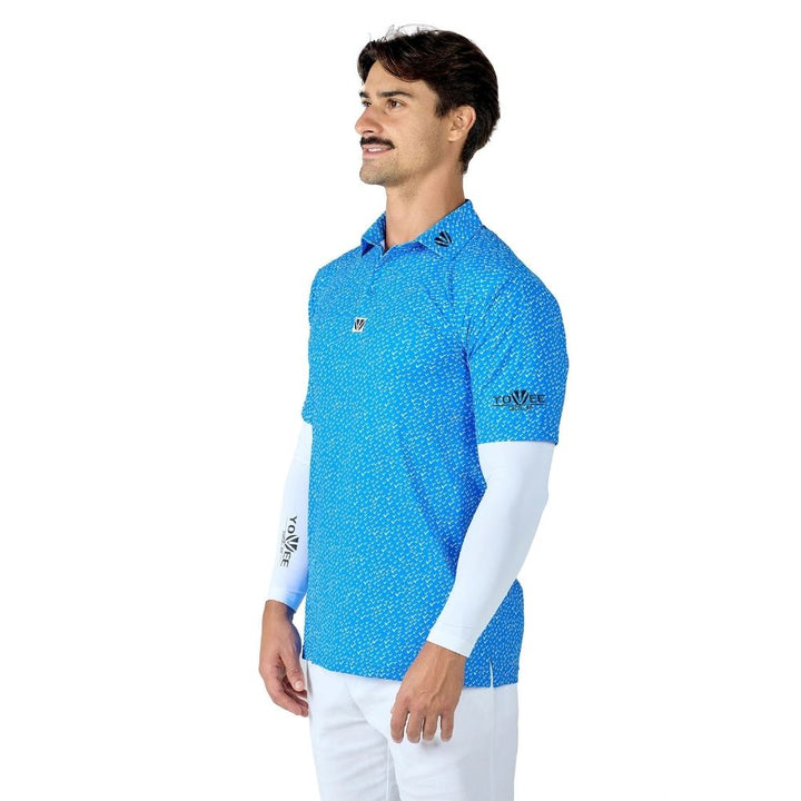 MAVERICK RANGE - YOUVEE Elite Performance Golf Shirt - Tickety Blue