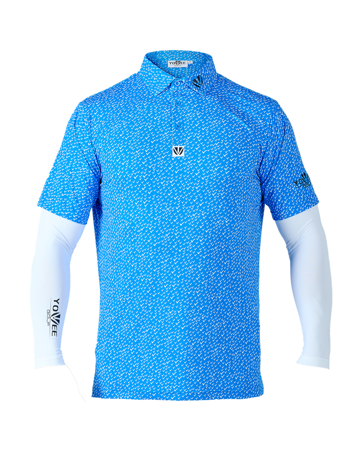 MAVERICK RANGE - YOUVEE Elite Performance Golf Shirt - Tickety Blue